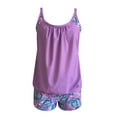 thumbnail image 3 of Aayomet 2024 Maillots de Bain pour Femmes 2 Pièces Maillot de Bain Normal Dos Nu 2 Pièces Impression Réglable Multi Couleur (Violet, S), 3 of 5