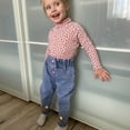 thumbnail image 3 of Kids Girl Jeans Floral Cartoon Long Pants Spring Autumn Graffiti Painting Trousers, 3 of 7