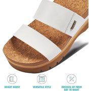 Reef Womens Vista Higher Cushion Sandals, Cloud, Size 9