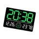 thumbnail image 2 of Reloj de pared digital con temporizador de alarma dual de 12  degreeF/ degreeF conmutable, práctico y multifuncional. Verde, 2 of 9