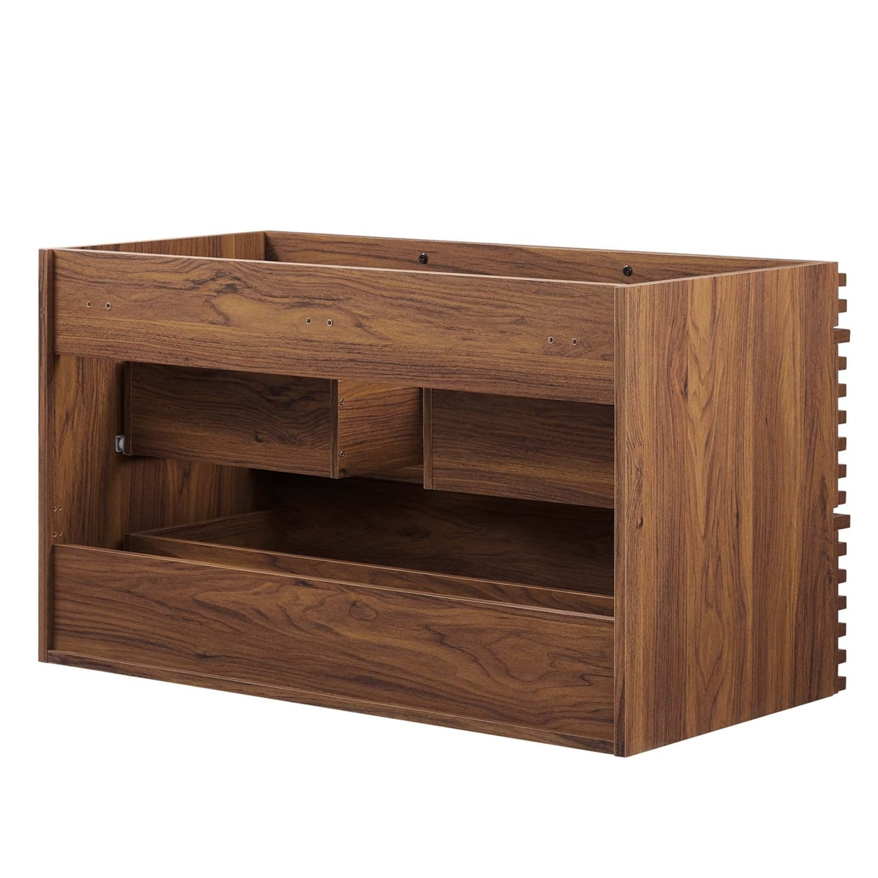 Modway Render Durable Bathroom Vanity, MDF Walnut, 36" W, 57 lb