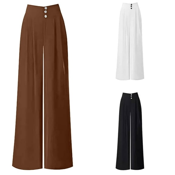 pstuiky Wide Leg Yoga Pants for Women, Solid Color Loose Cropped Plus Size Pants Outfits for Vacation Active Fit Womens Pants Black L