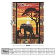 thumbnail image 4 of HENGT African Elephant Blanket Wild Elephants Throw Blankets Super Warm Soft Plush Lightweight Flannel Travelling Animals Blanket Gifts for Women Girls Kids Boys for Couch Bedding, 4 of 6