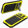 thumbnail image 6 of Allytech Heavy Duty Protective Case for iPhone 16e, [Built-in Tempered Glass Screen Protector] [Wireless Charging] Rugged Dustproof Anti-Drop Hang Rope Case with Hidden Kickstand, Yellow, 6 of 9