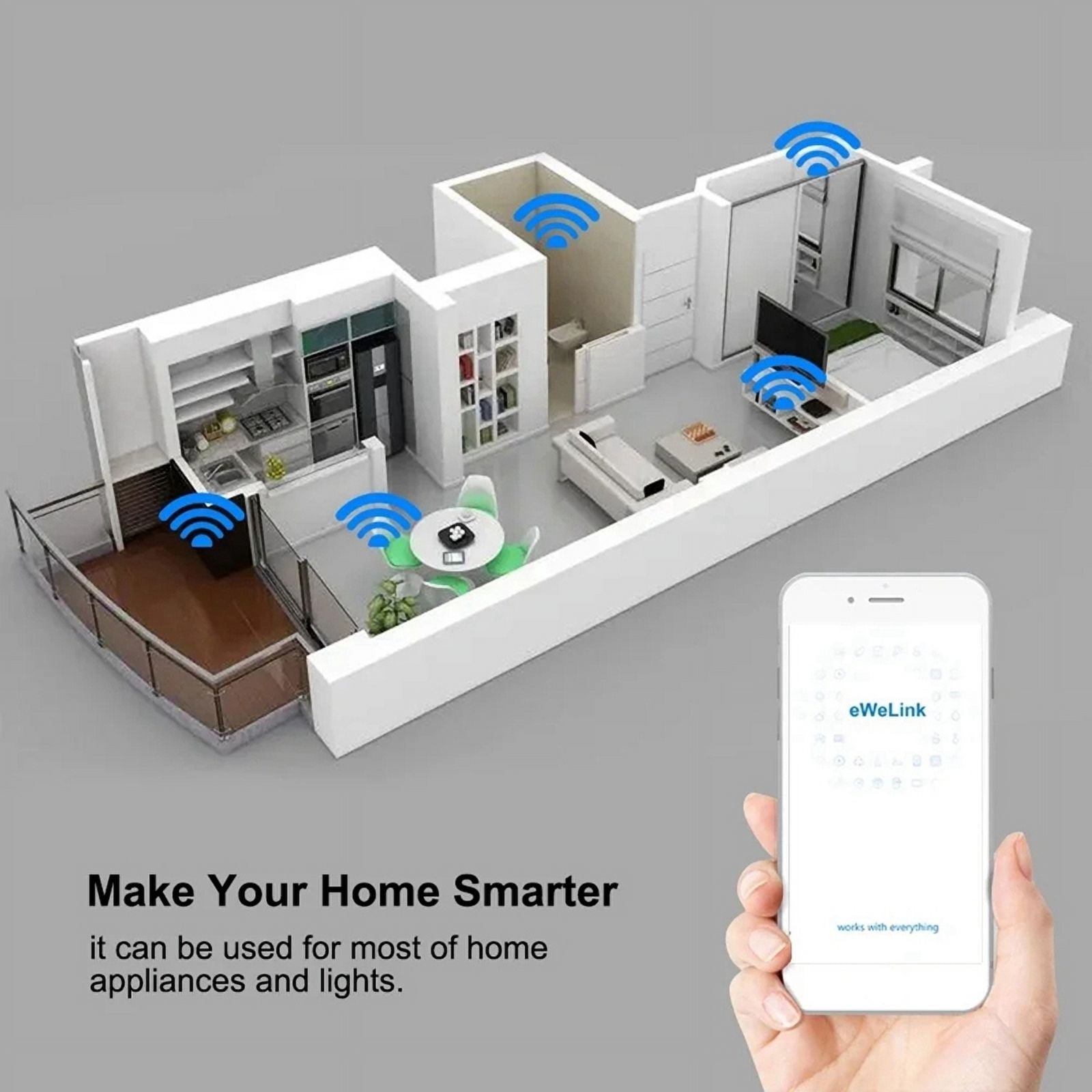 2X 63A Smart Switch Relay  APP Remote Control Timer Din Rail 2P Smart Switch Works with for //Salute