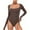 Brown, variant on hotojiny Bodysuits for Women Stretchy Long Sleeve Square Collar Slim One-Piece Outfits Casual Bodycon Going out Romper with Thumb Hole
