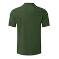 thumbnail image 4 of Kojanyu Men's Solid Color Casual Linen Cotton Open Front Short Sleeve Stand Collar Button-Up Shirt Top for All Season Wear S-XXL, 4 of 5