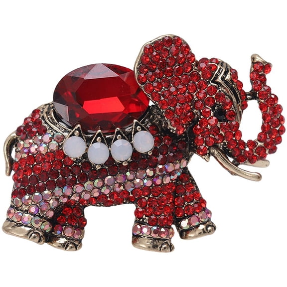 Wiywef Women Elephant Brooche Crystal Animal Badgee Lapel Pin Dress Accessories Alloy Clothe Decoration Luxury Jewelry Gifts