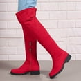 thumbnail image 2 of Mepaouo Women's Over The Knee Thigh High Boots Suede Chunky Block Heel Stretch Riding Long Boots, 2 of 6