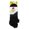 thumbnail image 2 of Hanes Absolute Active Men’s Cushioned Heel Shield Socks, Shoe Sizes 6-12, 3-Pairs Black/Marled, 2 of 3