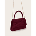 thumbnail image 6 of Women's Satin Evening Bag Top Handle Clutch Purse, Pleated Formal Handbag for Wedding Guest Party Prom Dinner, 6 of 10