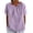 Purple(Womens Tops), variant on GUACER Women's Cotton Linen Ruffle Neck Short Sleeve Tops Loose Fit Summer Blouses for Casual & Beach
