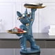 thumbnail image 3 of llavero de estatua de resina Francés Butler Escultura Resina Perro Con Bandeja Para Sala De Estar Azul Fanmusic llavero de estatua de resina, 3 of 6