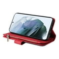 thumbnail image 5 of Multifunctional Case for Samsung S23 Plus,Card Slots[RFID Blocking],Durable Flip Folio Kickstand Magnetic Closure Leather Zipper Wallet Wrist Strap Shockproof Case for Samsung Galaxy S23 Plus, Red, 5 of 12