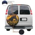thumbnail image 4 of KAKALAD Horse Sunflowers 05 Spare Tire Cover Universal Vehicle Accessories Buckle Car Tools 14”in, 4 of 6