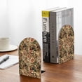 thumbnail image 5 of KLL Animal Leopard Print Wood Book Ends for Shelves,1 Pair Wood Bookends Book Holder Stand Decorative, Book Stoppers for Heavy Duty Books CD File Video Games, 5 of 8