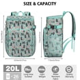 thumbnail image 3 of Travel Cooler Bag - Bichon Dog Blue Florals Camping Beer Cooler Backpack with Bottle Opener- Waterproof Insulated Picnic Backpacks - Cooler Bag for Beach, 3 of 6