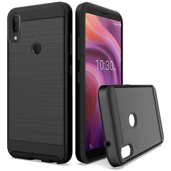 GSA Brushed Hybrid Case for Alcatel 3V (2019) - Black