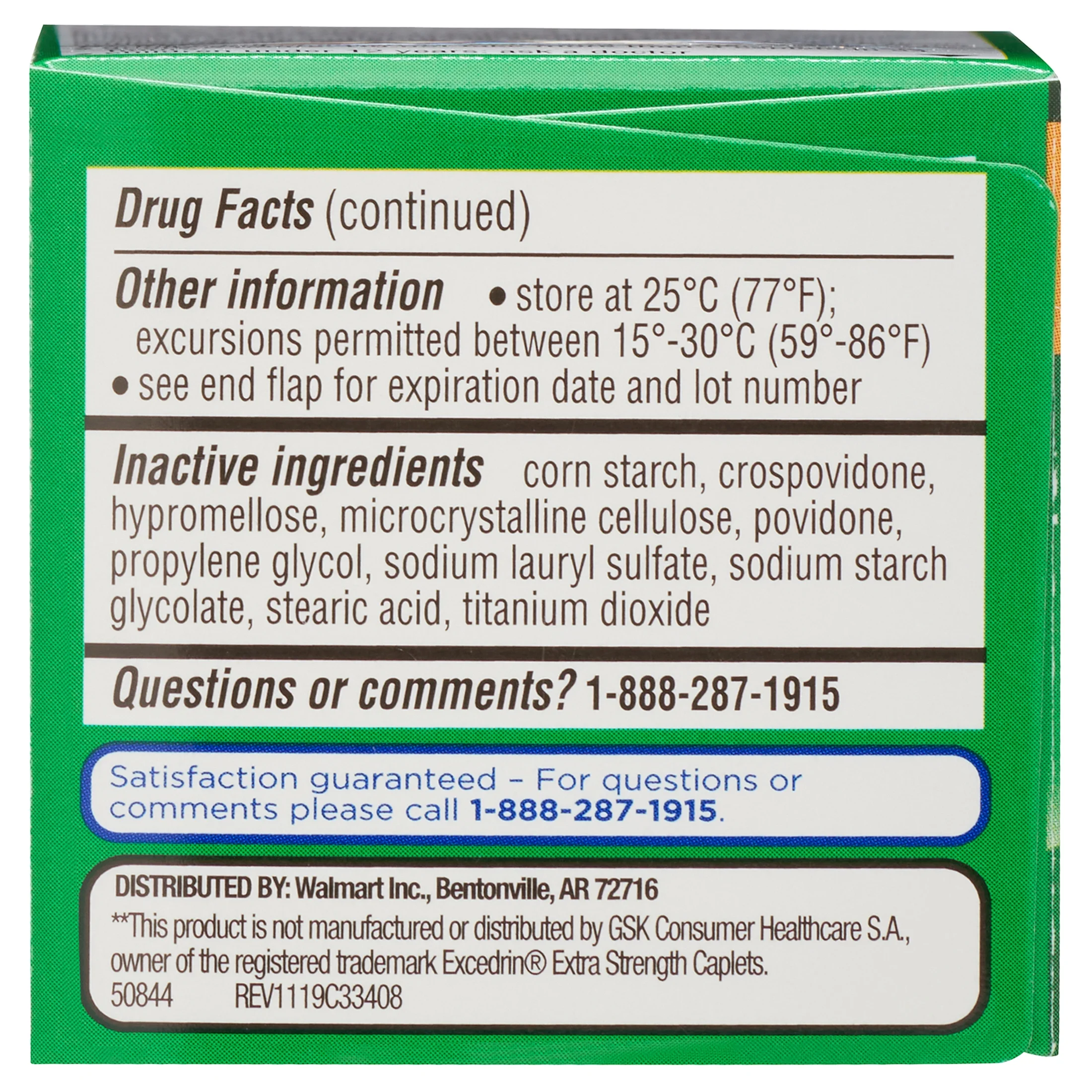 (6 pack) Equate Extra Strength Headache Relief Caplets with Acetaminophen, Aspirin, and Caffeine, 24 Count