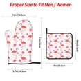 thumbnail image 3 of LAKIMCT Gants de Four Tropicaux Rouges Flamants Roses et Porte-Casseroles Ensembles Antidérapants Résistants à la Chaleur pour Cuisine Pâtisserie Cuisson Barbecue, Ensemble de 4 Pcs, 3 of 9