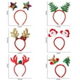 thumbnail image 6 of Christmas Headbands Party Hats Christmas Headwear Cute Christmas Ears Headpiece for Women to Fit All Sizes Christmas Party Favors 6-Pack A, 6 of 6