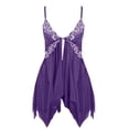 thumbnail image 5 of Zshosam Nightgown for Women Sexy Lace Slip Dress Butterfly Lingerie Dress Nighties Backless Pjs(Light Purple,XXXL), 5 of 7