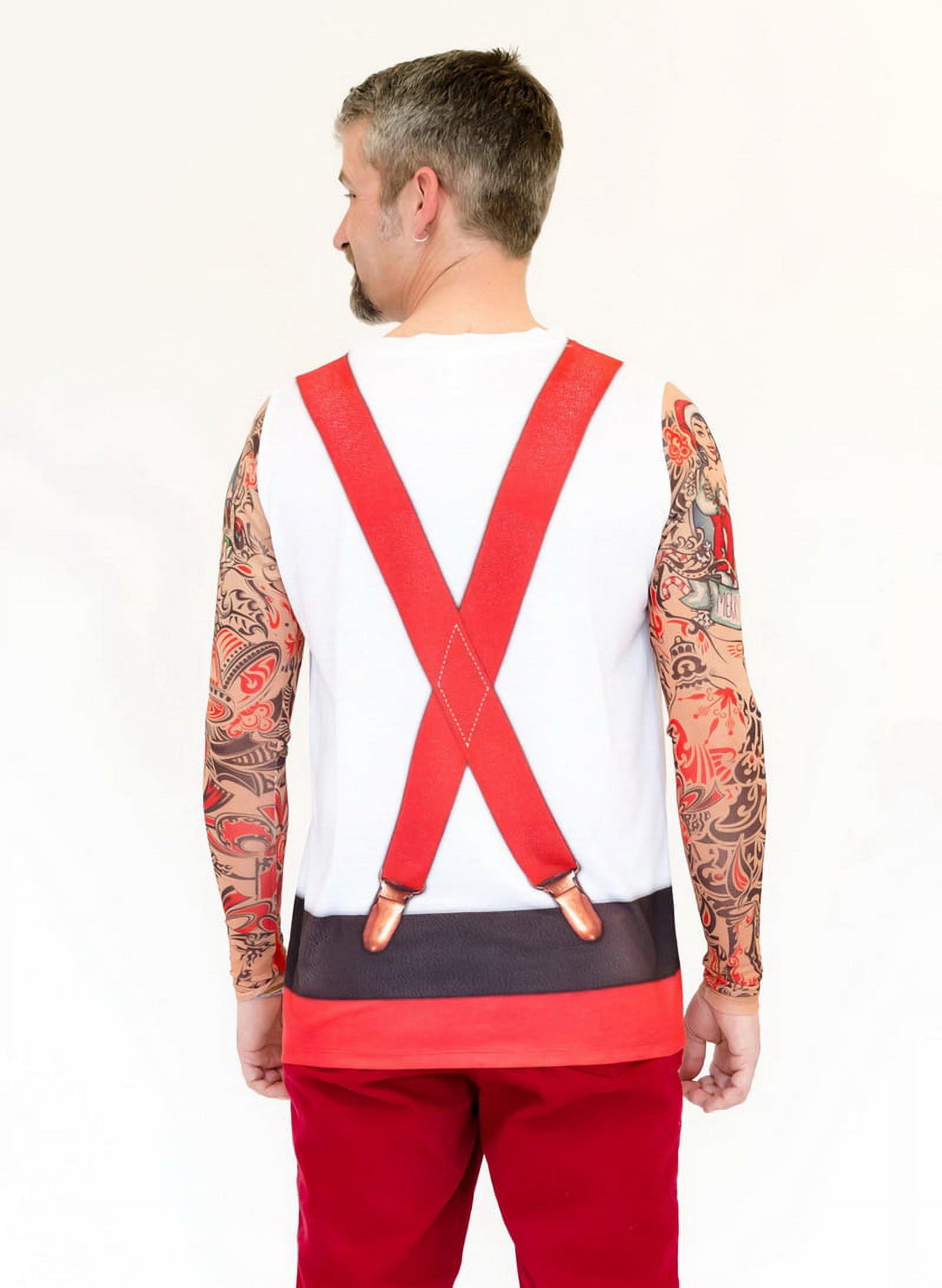 Adult size Christmas Tattoos & Suspenders T Shirt - 5 sizes - Your Mom Likes My Package