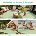 thumbnail image 3 of Lahome Decor 5’X8’ Rainbow Outdoor Rug for Patio,Beach Mats Waterproof, Camping Rug for Outside RV, Portable Plastic Straw Outdoor Area Rug for Backyard, Garden, Pool Deck,Green, 3 of 9