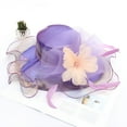 thumbnail image 7 of Women Derby Hat Church Tea Party Fascinators Wedding Organza Hats, 7 of 7