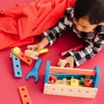 thumbnail image 3 of Melissa & Doug Take-Along Tool Kit Wooden Construction Toy (24 pcs), 3 of 6