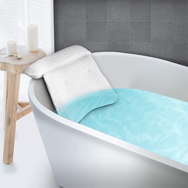 Bath Pillow, Tomight Bathtub Pillow with 4D Air Mesh Holes with 7
