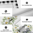 thumbnail image 6 of Daisy Flowers Outdoor Rug for Patio/Deck/Porch, Non-Slip Large Area Rug 4 x 6 Ft, Summer Flowers Wreath Leaves Bow Black Plaid Indoor Outdoor Rugs Washable Area Rugs, Camping Rug Carpet Runner, 6 of 8