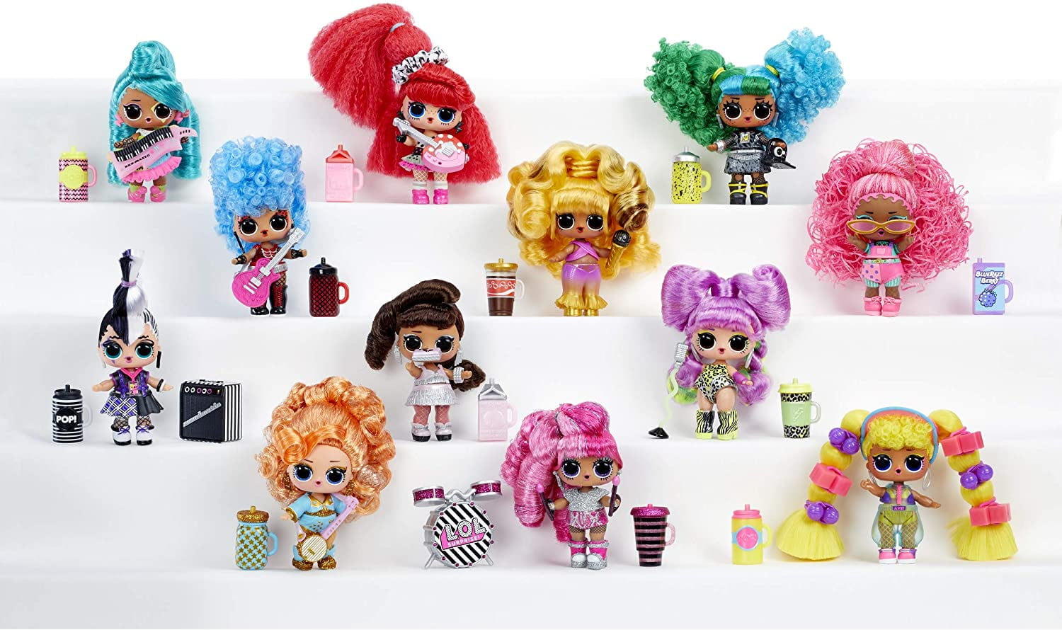 15 Surprises LOL Surprise Remix Hair Flip Dolls Color Changing Hair Reveal 