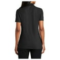 thumbnail image 2 of Womens Stain-Release Cotton/Polyester Polo T-Shirt Black Medium, 2 of 6