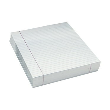 Pacon Essay/Composition Paper, Ruled, Red Margin, 8-1/2 x 11, White, 500 Sheets/Ream