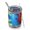 Red and Green Tie Dye Pattern-1, variant on Red and Green Tie Dye Pattern Wide Mouth Tumbler 1 Pack, Vacuum Insulated Reusable Thermal Cup Sweat-free Exterior Gifts Ideas for Teens Adults Office Workers Teachers