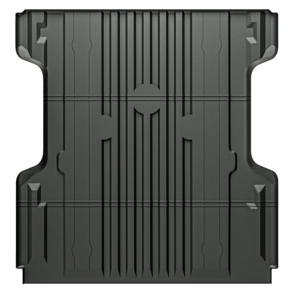 Ikon Motorsports TPE Truck Bed Mat Compatible with 2017-2024 Nissan Titan 5.5Ft Bed Custom Fit All Weather Heavy Duty 3D Rear Cargo Trunk Tray Protector Liner 1PC Black