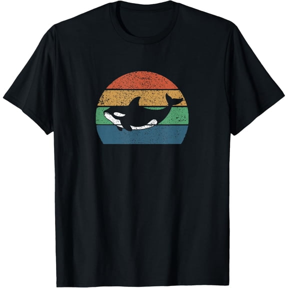 Retro Vintage Whale Orca Gift, Killer Whale Lover T-Shirt