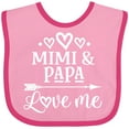 thumbnail image 3 of Inktastic Mimi and Papa Love Me for Grandchild Boys or Girls Baby Bib, 3 of 4