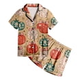 thumbnail image 5 of KPOPLK Halloween Kids Pajama Sets Girls Satin Silk Short Sleeve Tops and Shorts 2-Piece Snug-Fit Holiday Pajamas Soft Sleepwear Outfits,Size 2-3 Years, 5 of 5