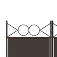 thumbnail image 5 of vidaXL 4-Panel Room Divider Brown 160x220 cm Fabric, 5 of 5