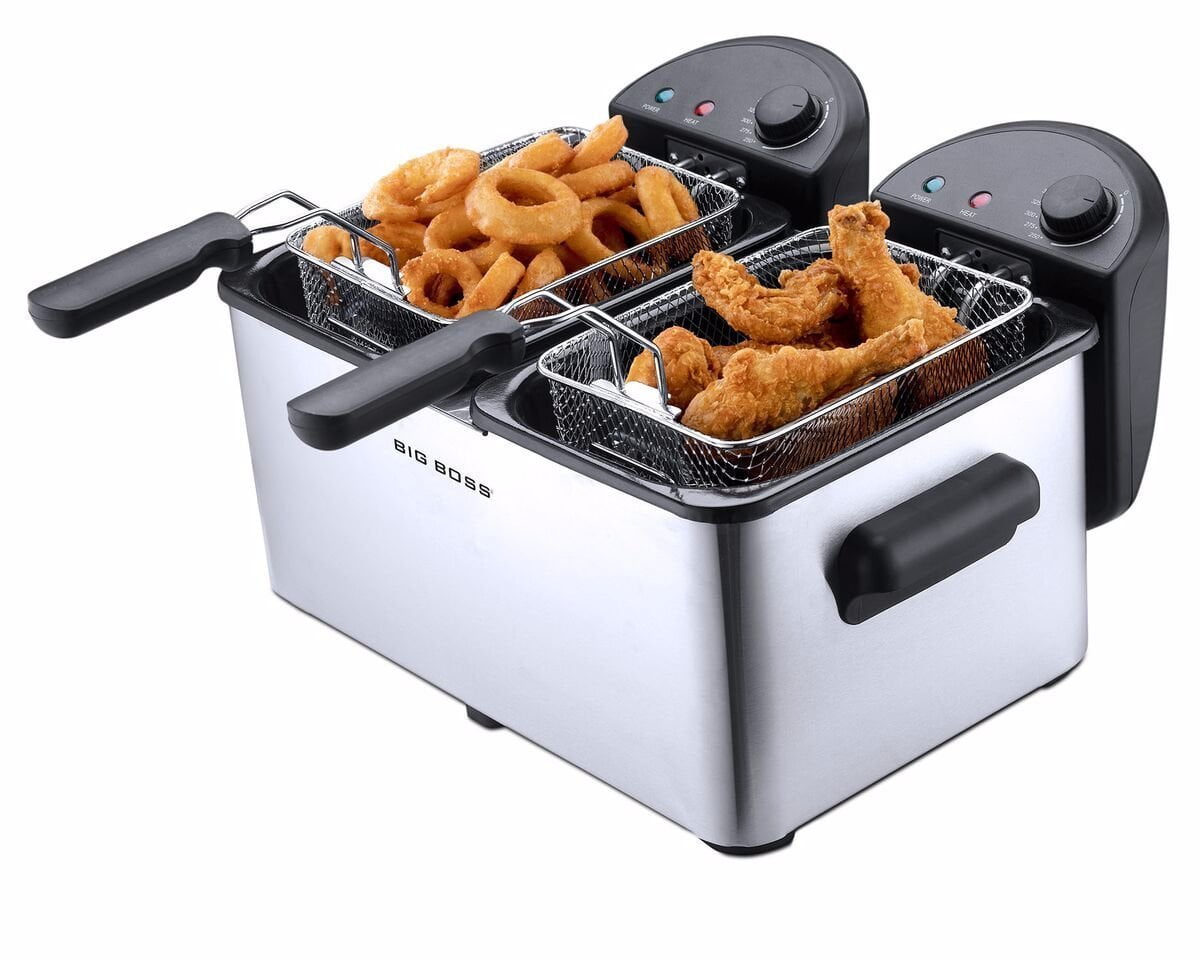 Big Boss Dual Deep Fryer Silver