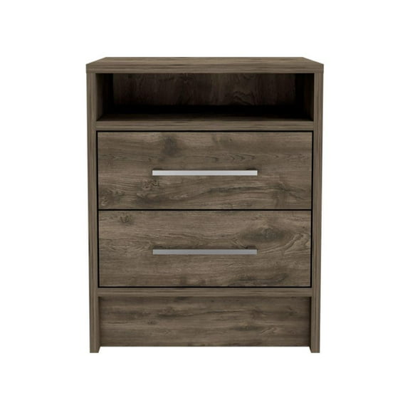 FM FURNITURE LLC Philadelphia Nightstand ,White / Light Oak