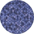 thumbnail image 1 of Ahgly Company Indoor Round Abstract Blue Modern Area Rugs, 4' Round, 1 of 4