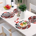 thumbnail image 6 of Ryvnso Geometric Funny Illusion Round Plate Mats Dining Table Placemat Set of 4 for Holiday Decoration, 6 of 7