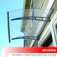 thumbnail image 2 of ADVANING 59"x35" Solid Polycarbonate Door Awning, PA Series, Frosted Sheet, Aluminum Brackets, DA5935-PSS3A, 2 of 7