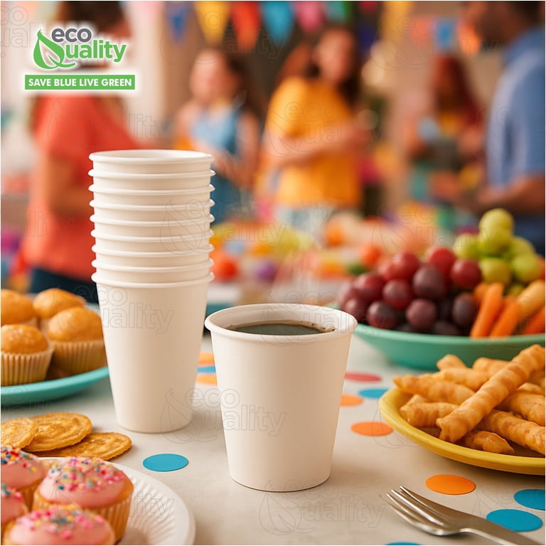 400 PACK] 4 oz White Paper Hot Cups - Espresso, Sampling Cup, Bathroom Cups,  Single Cups, Disposable Cups, Coffee Cup by EcoQuality - Walmart.com