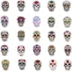 thumbnail image 4 of 50 pegatinas de calavera de azúcar de Halloween, pegatinas de calavera de caramelo para portátil, botella de agua, equipaje, bicicleta, ordenador JAMW Sencillez, 4 of 5