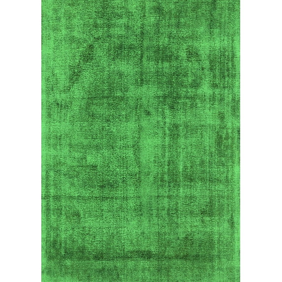 Ahgly Company Indoor Rectangle Oriental Green Industrial Area Rugs, 5' x 8'
