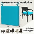 thumbnail image 3 of Unikome 4-Pack Outdoor Patio Chair Cushions, Solid Water-Resistant Foam, Square, 18.5 x 16 inch, Blue, 3 of 8